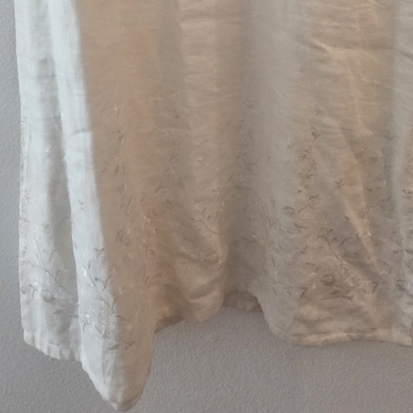 Elegant Cream Sleeveless Maxi Dress 100%l linen Size16 - Picture 3 of 7